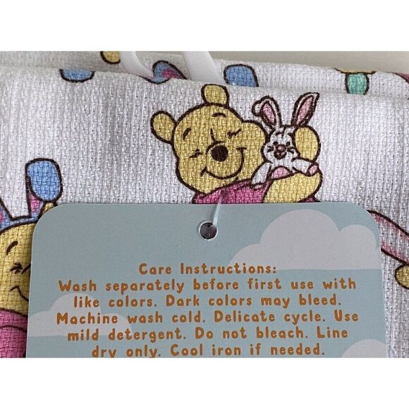 2 Pack Disney Winnie the Pooh Easter Bunny Spring Kitchen Towels 16 X 26” NEW - Picture 4 of 12